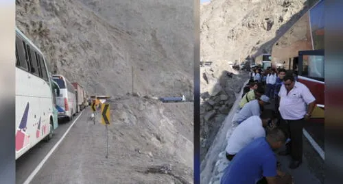 En Arequipa cientos de vehículos varados por derrumbes en vía Atico-Ocoña [FOTOS y VIDEO]