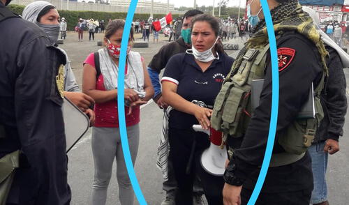 Anadela Mori cuando manifestaba durante el paro agrario. Foto: difusión - Tw CNDDHH Anadela Mori cuando manifestaba durante el paro agrario. Foto: difusión - Tw CNDDHH