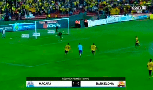 Barcelona SC vs Macará: gol de Burzio tras magistral jugada [VIDEO]