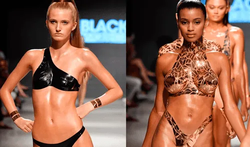 Atrevidos bikinis de cinta adhesiva hacen su debut en las pasarelas [VIDEO]