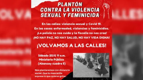 El afiche virtual que llama a la acción en contra de la violencia de género. Foto: WhatsApp. El afiche virtual que llama a la acción en contra de la violencia de género. Foto: WhatsApp.