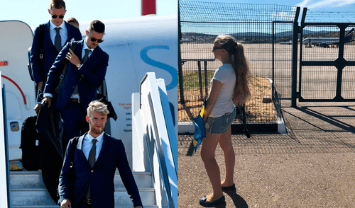 Mundial Rusia 2018: selección fue recibida por solo una seguidora