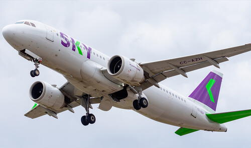 Sky opera en el Perú desde febrero de 2019. Foto: Sky Airline Sky opera en el Perú desde febrero de 2019. Foto: Sky Airline