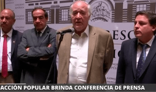 Acción Popular no apoya moción de vacancia presidencial de PPK [VIDEO]