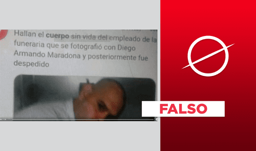 La desinformación que circula sobre el empleado de la funeraria que se tomó la foto con Diego Armando Maradona