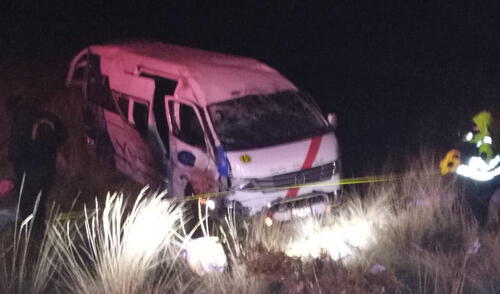 Junín: minibus cae al abismo y deja un muerto en el sector de Lomo Largo