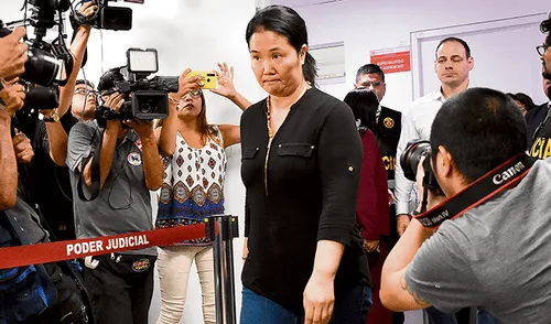 Detenida. Keiko apuntó que quiere consolidar Fuerza Popular.