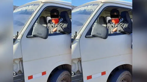 Con total desfachatez, el sujeto conducía una combi en pleno estado de emergencia sin portar DNI, SOAT vehicular ni otros documentos.