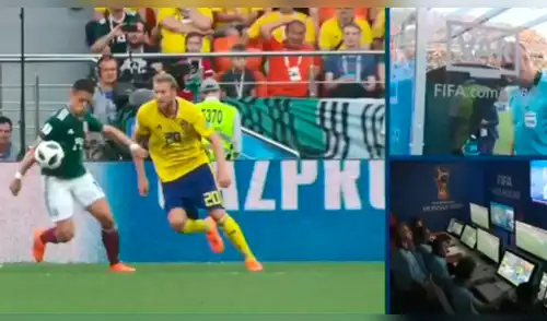 México vs Suecia: mano de 'Chicharito' Hérnandez no terminó en penal | VIDEO