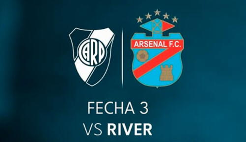 River Plate recibirá a Arsenal en el Estadio Monumental Antonio Vespucio Liberti. Foto: Twitter/@ArsenalOficial
