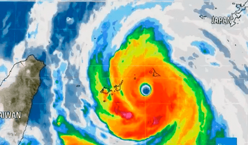 Súper tifón se acercará a las costas de China este sábado. Foto: Twitter China