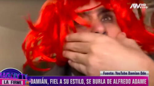 Esto no le gustó nada al intérprete mexicano, quien tuvo una peculiar reacción. (Foto: Captura ATV) Damián Ode, Alfredo Adame, Magaly Medina