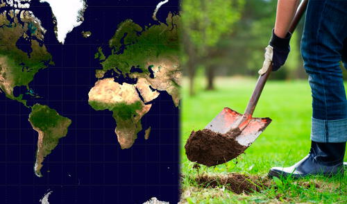 ¿Cómo funciona el mapa que te muestra en qué parte del mundo aparecerás si cavas hacia abajo?