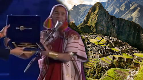 El galardón fue recibido por el alcalde Aguas Calientes de aquel año. (Foto: Composición) Machu Picchu
