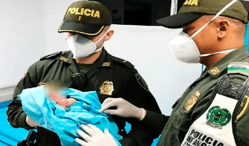 Colombia – policía - bebé