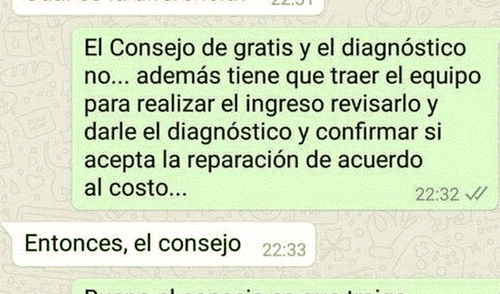WhatsApp: pide ayuda a técnico para que arregle gratis su laptop, pero fue 'troleado' [FOTOS]