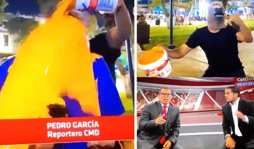 YouTube: bañan de pintura a reportero de CMD durante transmisión en vivo | VIDEO