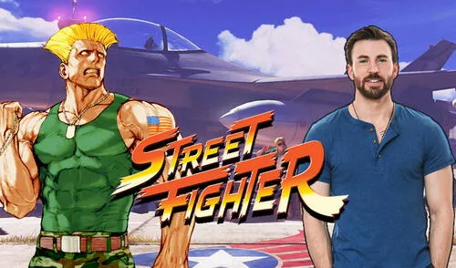 Chris Evans fue retratado como el temible Guile. Chris Evans fue retratado como el temible Guile.