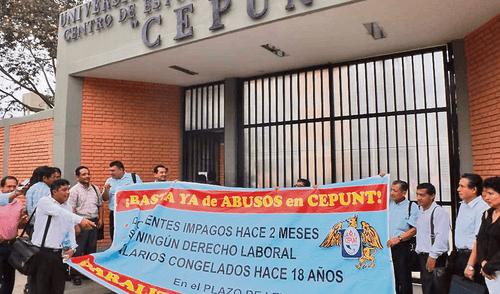 Por falta de pago docentes del Cepunt paralizan labores Por falta de pago docentes del Cepunt paralizan labores