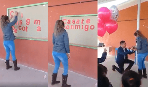 En Facebook: Pedida de mano a maestra se hace viral por este motivo [VIDEO]