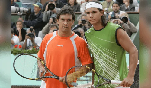 Ambos tenistas, Puerta y Nadal, previo a la definición de 2005. Foto: AFP Ambos tenistas, Puerta y Nadal, previo a la definición de 2005. Foto: AFP