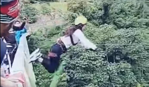 En YouTube: Joven realiza salto en bungee y protagoniza estremecedor accidente [VIDEO]