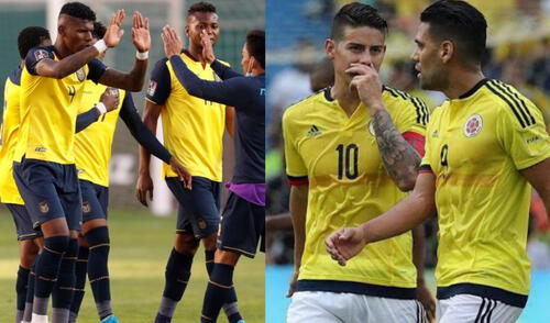 Colombia y Ecuador se enfrentarán este martes 17 de noviembre. Foto: EFE
