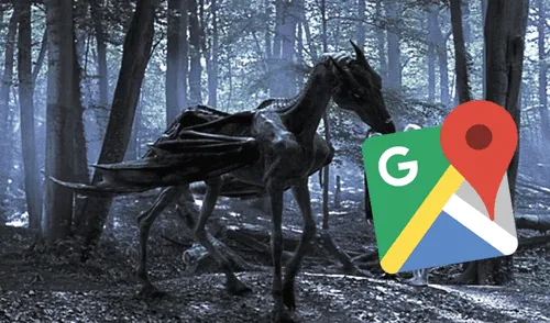 Google Maps: Impactado quedó Fan de Harry Potter al encontrar un 'Thestral' jalando las carretas [FOTOS]