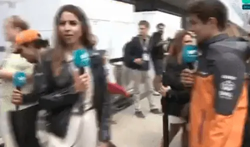 Daniel Ricciardo interrumpió una entrevista a Carlos Sainz para trolearlo de la peor forma. YouTube: Daniel Ricciardo golpea a Carlos Sainz