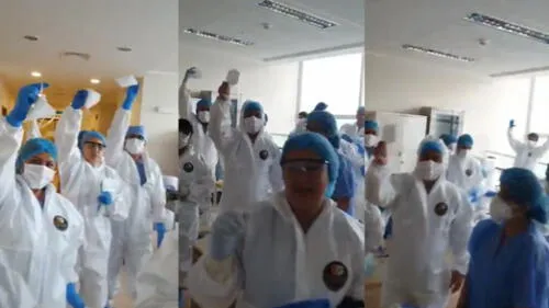 Enfermeras aseguran que no se niegan a trabajar, pero exigen condiciones dignas. (Foto: Captura de video) mascarillas enfermeras hospital rebagliati coronavirus