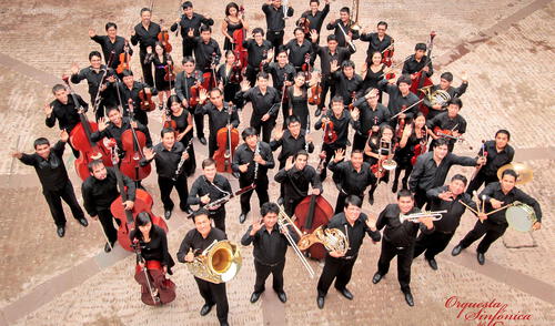 Orquesta Sinfónica del Cusco dirigida por Theo Tupayachi. Foto: Difusión.