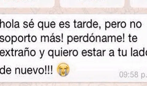 WhatsApp Viral: Le dijo a su 'ex' para volver, pero la respuesta fue fatal