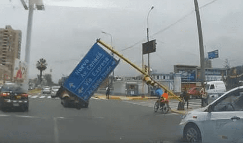 Accidente en San Borja dejó lesionado a un niño. Foto: Captura de video
