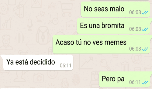 WhatsApp: La sorprendente reacción de un padre ante el "Cállese viejo lesbiano" de su hijo [FOTOS]