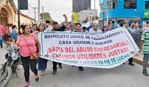 El martes. Hubo protesta en Casa Grande, ayer en Trujillo.