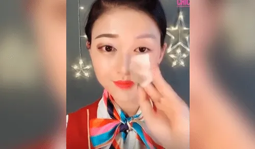 YouTube viral: bella aeromosa asiática revela su radical cambio al quitarse el maquillaje [VIDEO]