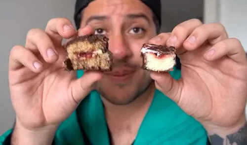 Desliza las imágenes para ver el aspecto de este costoso postre que se vende en Lima. Foto: captura de YouTube/El Cholo mena