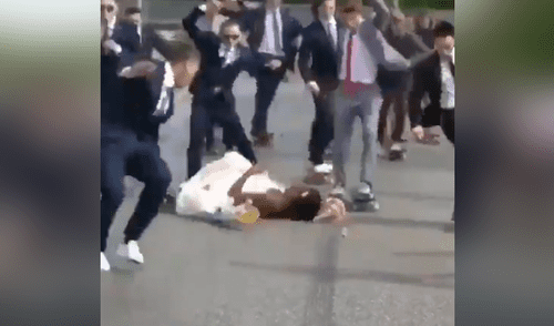 Facebook viral: Chica realiza boda extrema sobre ruedas, se tropieza y pasa vergüenza [VIDEO] 