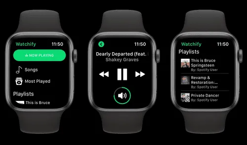 La nueva función de Spotify requiere un Apple Watch Series 3 o modelo posterior. Foto: Spotify Spotify ya permite reproducir música en el Apple Watch sin un iPhone cerca