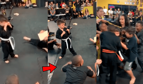 Facebook: niño karateka no pudo superar prueba, sus amigos lo alientan y sucede esto [VIDEO]