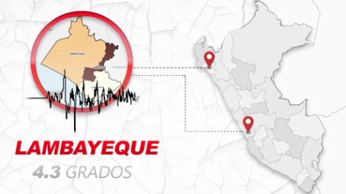 Instituto Geofísico reportó sismo de magnitud 4.3 en Chiclayo. Foto: Composición GLR