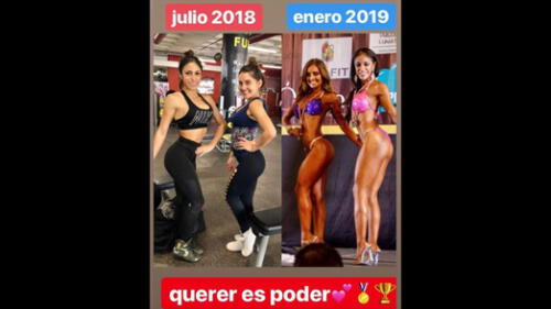 El antes y después de Ximena Hoyos tras ganar competencia de físicoculturismo El antes y después de Ximena Hoyos tras ganar competencia de físicoculturismo