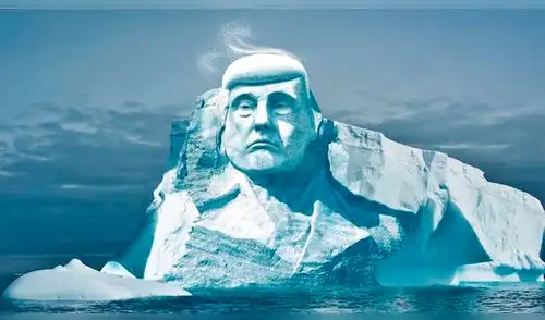 Proyecto propone esculpir rostro de Trump en un iceberg del Ártico