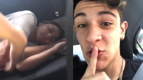 Emilio Jaime lanza tremenda cachetada a su hermana dentro de carro [VIDEO]