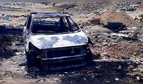 La Libertad: delincuentes queman a taxista al interior de su vehículo