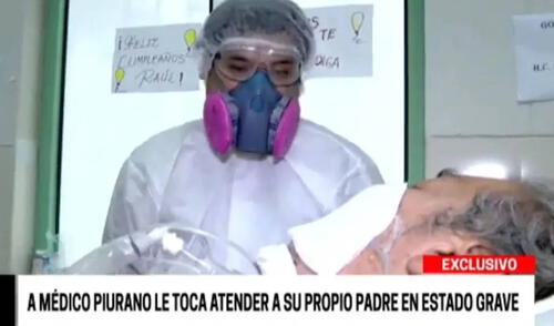 El médico atendía a su propio padre que se contagió por coronavirus. Foto: Captura/Cuarto Poder
