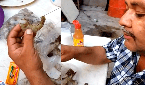 Vía Facebook: mujer pide a su pareja que ponga a "cocer" los camarones pero algo sale mal [VIDEO]