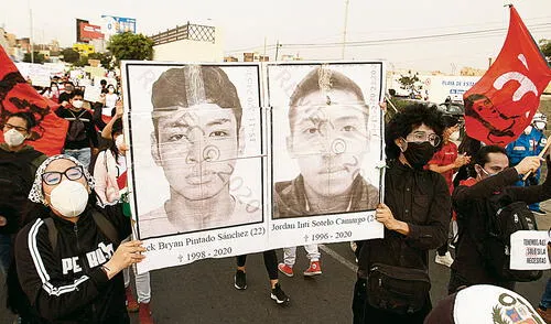 Víctimas. Deudos de Inti Sotelo y Bryan Pintado esperan que la justicia castigue a culpables. Inti y Bryan