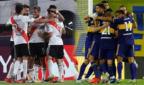 River y Boca se medirán en 'semis' contra Palmeiras y Santos, respectivamente. Foto: composición/EFE