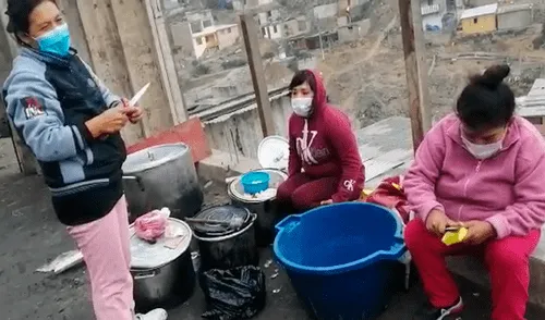 Vecinos de Villa Maria del Triunfo piden ayuda para realizar olla común. Foto: Captura